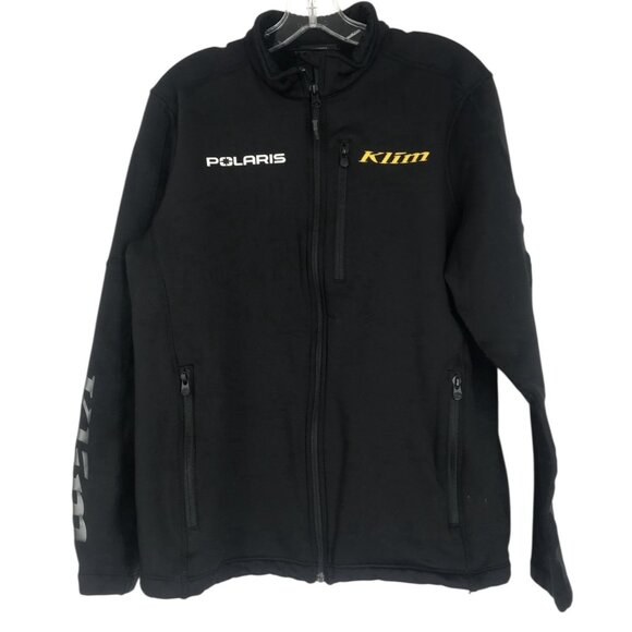 Klim Jacket Mens Medium Black Team Polaris Motocycle Fleece Lined Throttle Out - Picture 1 of 8